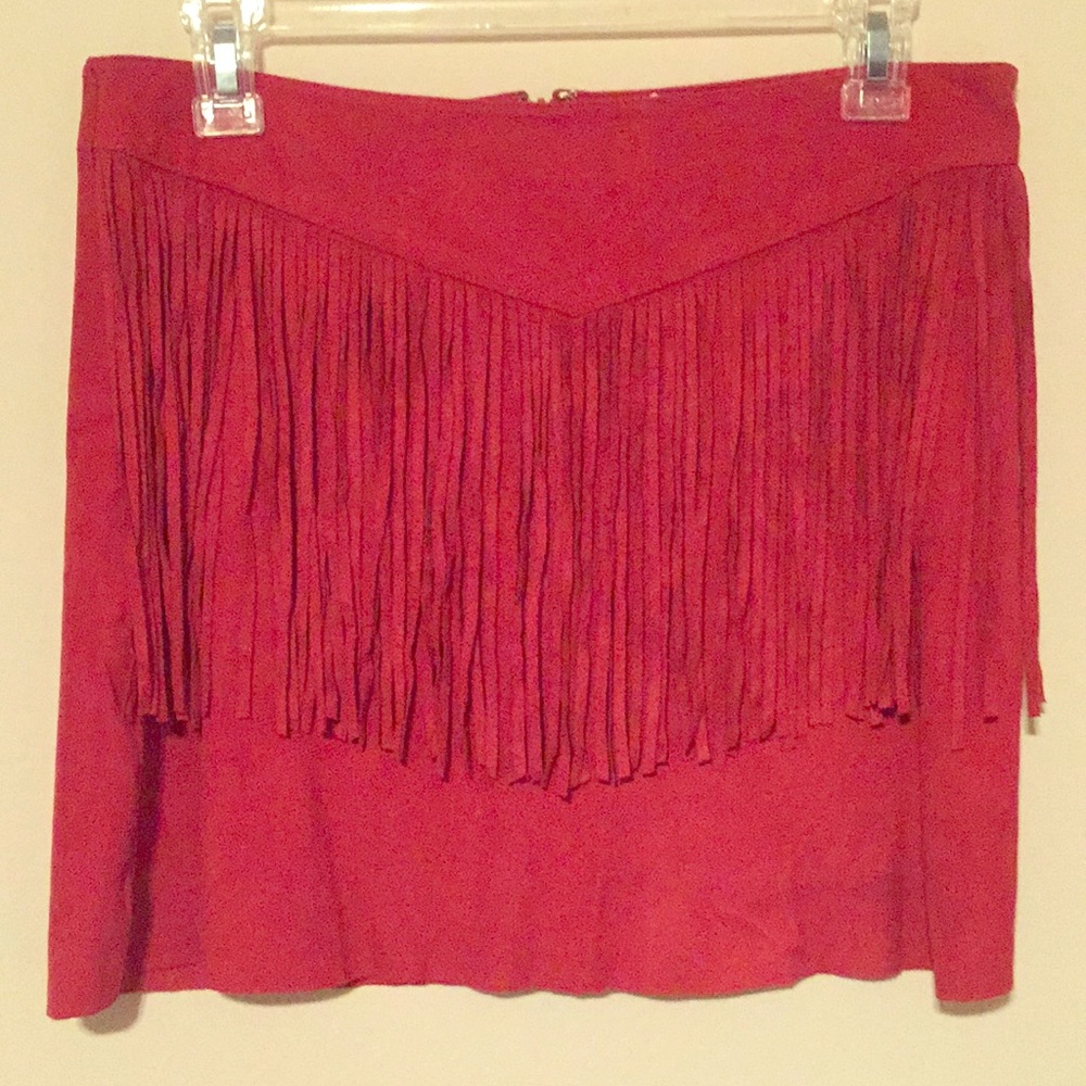 Fringe mini skirt